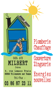 SARL ACE Milbert, Plomberie chauffage Couverture Zinguerie à Villeneuve sur Yonne