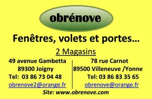 Obrenove : Fenêtres, volets et portes à Villeneuve sur Yonne